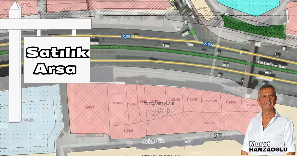 Kocaeli İzmit D-100 Cephe Ticari İmarlı 226 m² Satılık Arsa